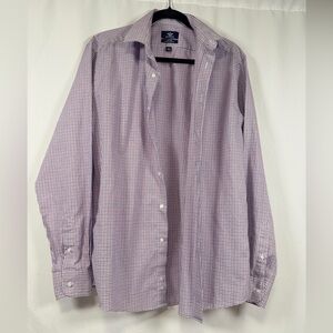 Men’s Dockers Fitted Stretch Collar Long Sleeve Shirt Size Medium 15/15-1/2